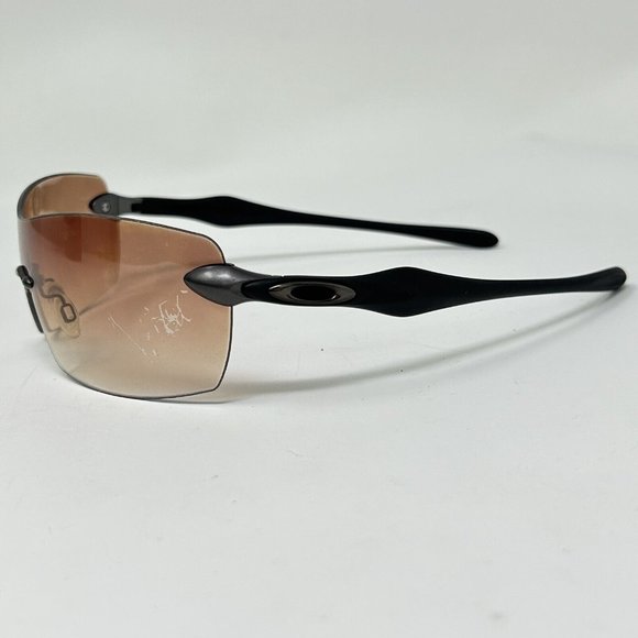 Oakley Dartboard Sunglasses Frame Only Rimless Shield Matte Black Scratched Lens main image 10